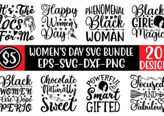 Women’s Day svg bundle for sale!