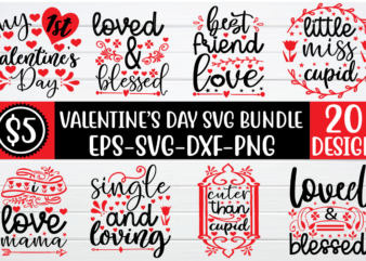 Valentine Day svg bundle t shirt vector art