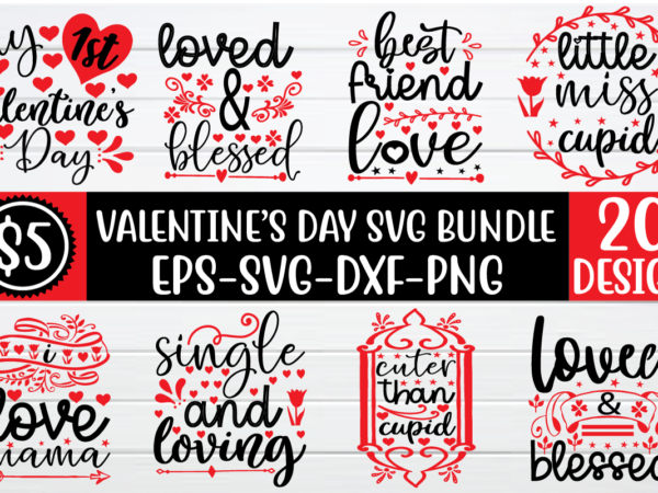 Valentine day svg bundle t shirt vector art