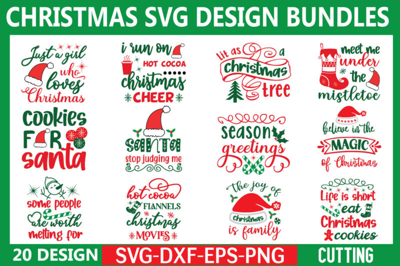 Christmas svg bundle t shirt vector file