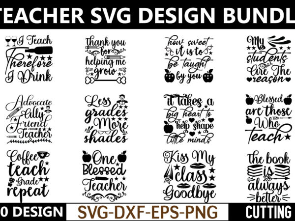 Teacher svg bundle t shirt designs for sale