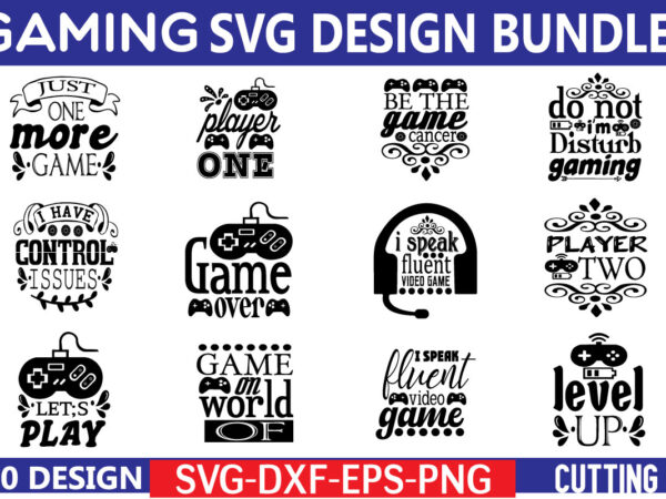 Gaming svg design bundle for sale!