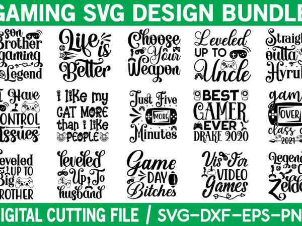 Gaming svg design bundle for sale!