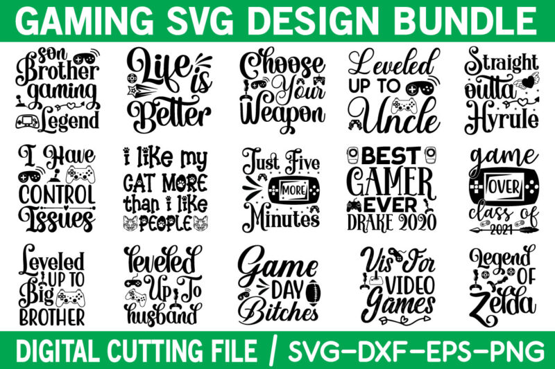 Gaming SVG design Bundle for sale!