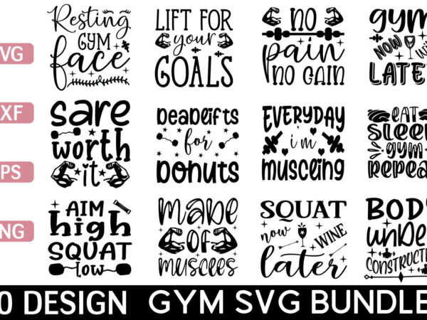 Gym svg bundle t shirt design template