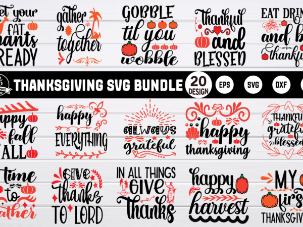 Thanksgiving svg bundle t shirt designs for sale