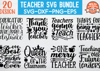 Teacher svg bundle t shirt designs for sale