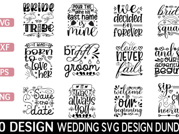 Wedding svg bundle t shirt design for sale