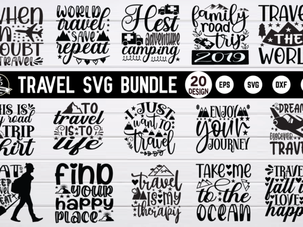 Travel svg design bundle t shirt vector file