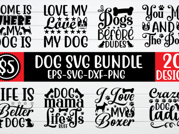 Dog svg bundle t shirt vector illustration