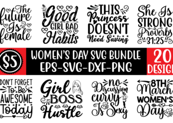 Women’s Day svg bundle for sale! t shirt design for sale