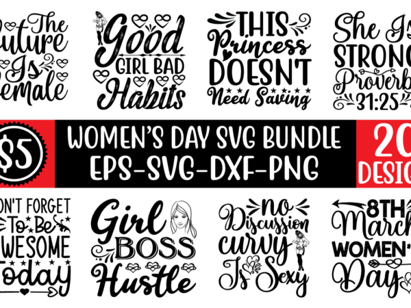 Women's Day svg bundle for sale! - Buy t-shirt designs