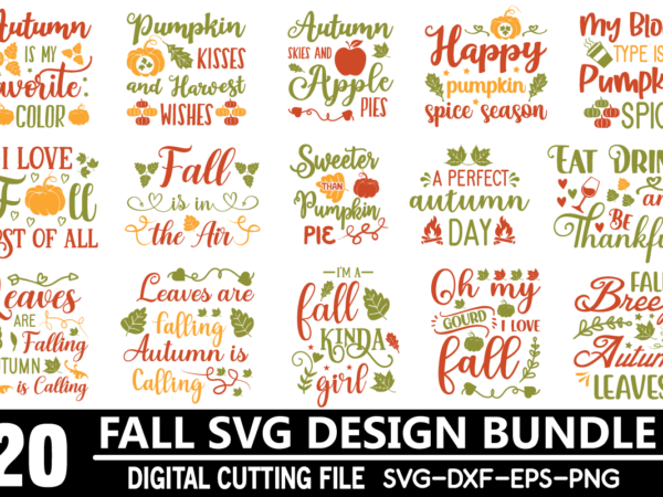 Fall svg design bundle