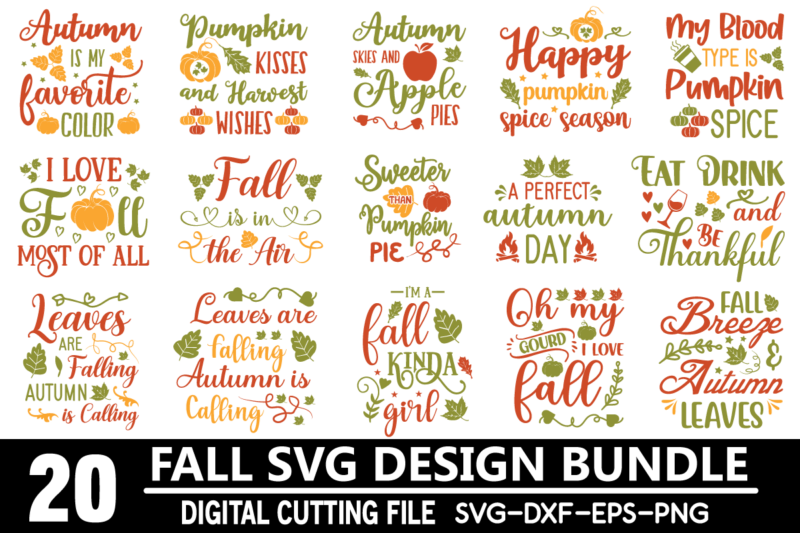 Fall svg design bundle