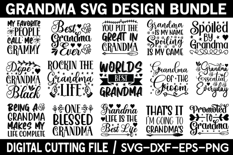 Grandma svg design bundle