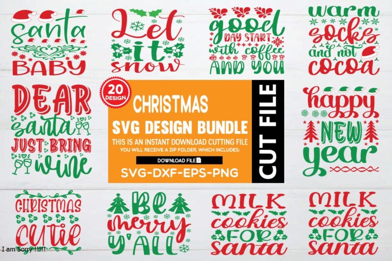 Christmas svg bundle t shirt vector file