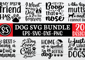 Dog svg bundle t shirt vector illustration