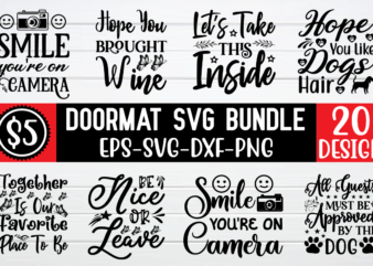 Doormat svg bundle t shirt vector illustration