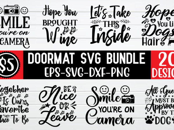 Doormat svg bundle t shirt vector illustration