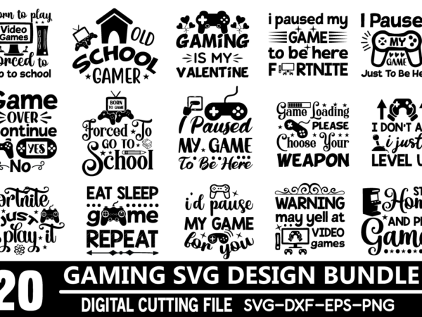 Gaming svg design bundle for sale!