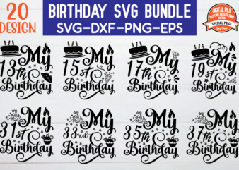 Birthday svg boundle t shirt template