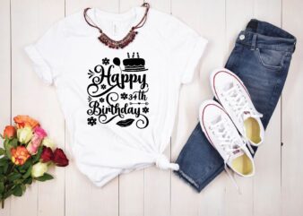 Happy 34th Birthday svg graphic t shirt