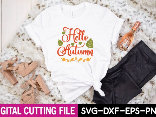 Hello autumn t shirt design