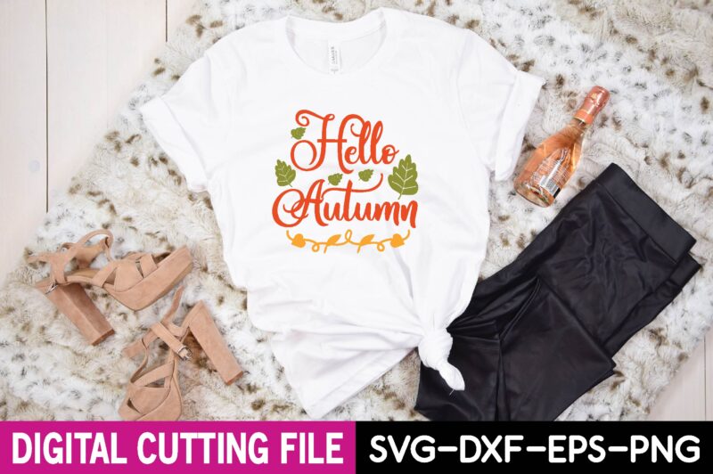 hello autumn t shirt design