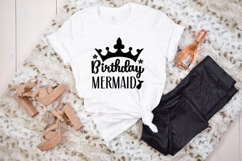 Mermaid svg bundle t shirt designs for sale