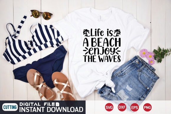 Summer svg bundle t shirt template vector