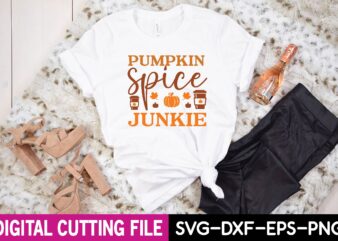 pumpkin spice junkie svg t shirt illustration