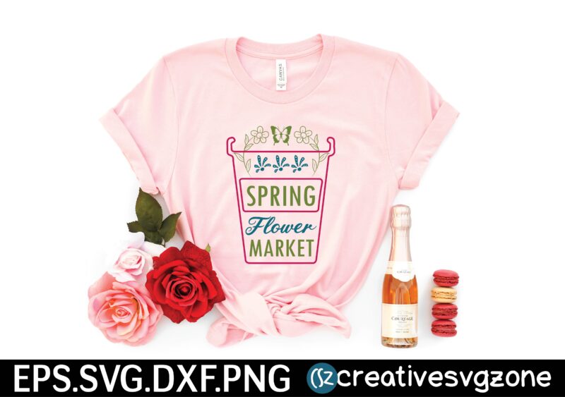Spring svg bundle t shirt template vector