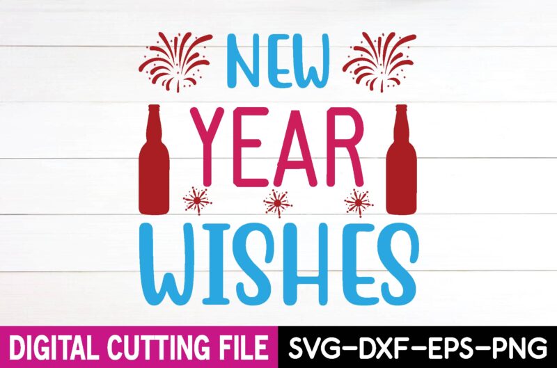 new year wishes svg design,cut file design
