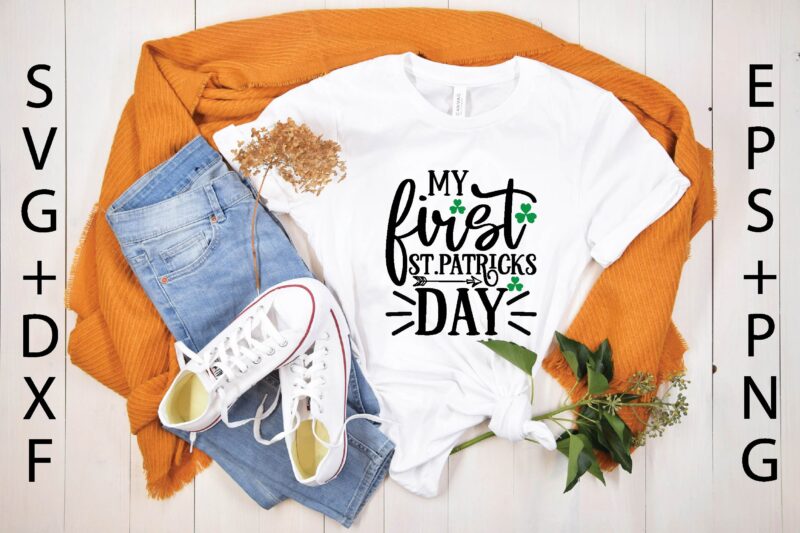 St-patricks-day svg bundle t shirt template vector