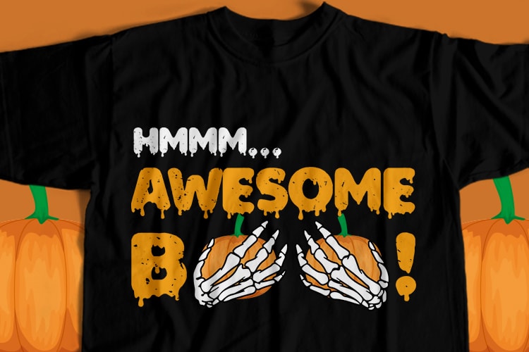 hmmm Awesome Boo T-Shirt Design