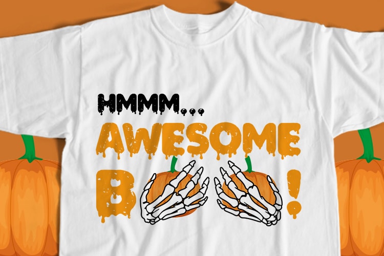 hmmm Awesome Boo T-Shirt Design
