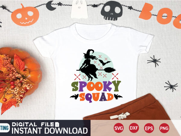 Spooky squad spooky squad svg t shirt design