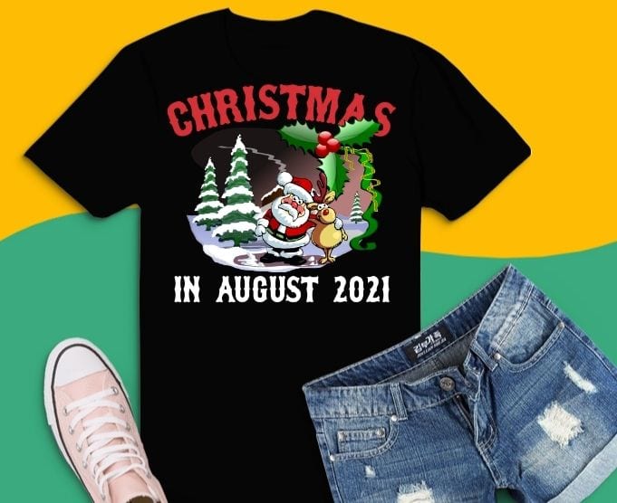 Christmas In August Summer Vacation gifts svg,Christmas In August Shirt png, Summer, Santa, Beach, Vacation, Christmas, August, celebrating,