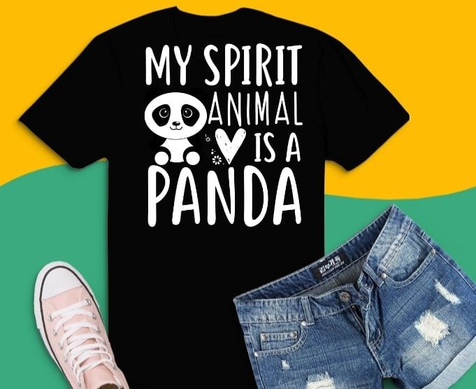 My Spirit Animal is a panda T-shirt design svg, panda Tshirt png, Funny Animal Shirt, cute pada pets animal Shirt, Spirit Animal panda, women’s funny panda pets gifts svg,