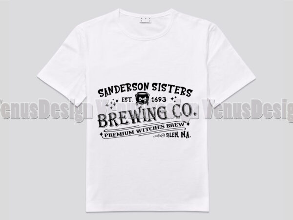 Sanderson sisters witches brewing co editable shirt design