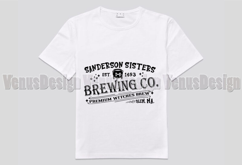 Sanderson Sisters Witches Brewing Co Editable Shirt Design