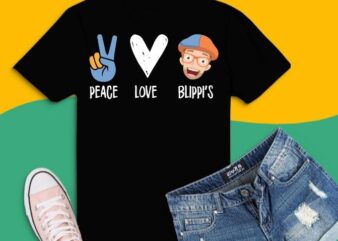 peace love blippi tshirt design svg, peace love blippi’s
