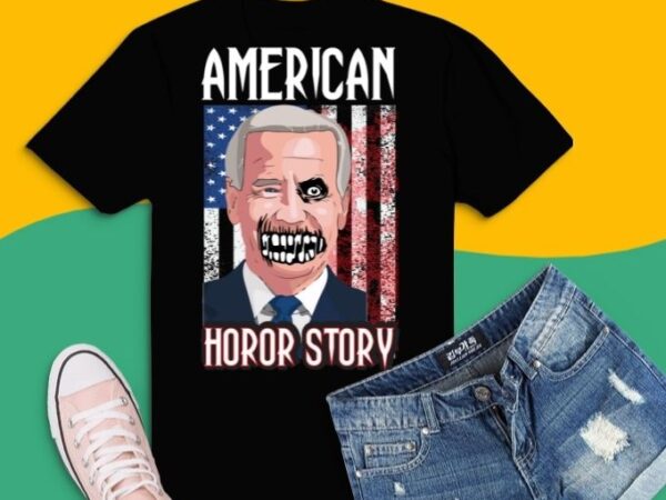 Biden horror american zombie story halloween retro vintage t-shirt design svg,story, scary, biden costume,