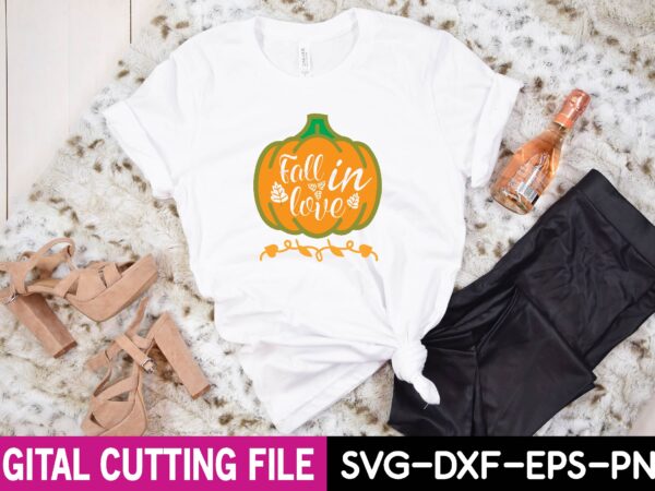 Fall in love t shirt design