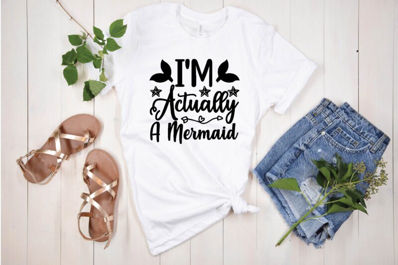 Mermaid svg bundle t shirt designs for sale