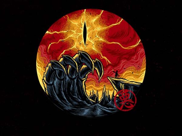 Wave of evil t shirt design for sale