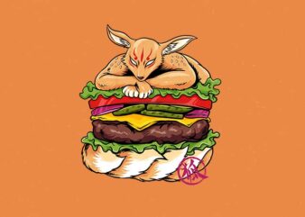 japanese burger vector clipart
