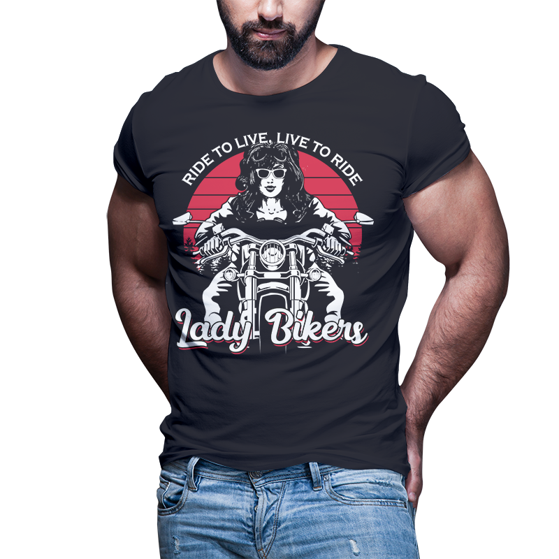 50 Biker tshirt designs bundle editable