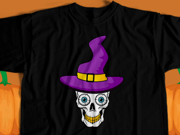 Helloween skull t-shirt design