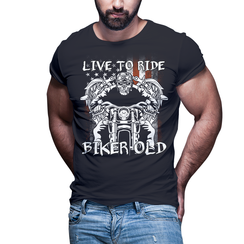 50 Biker tshirt designs bundle editable